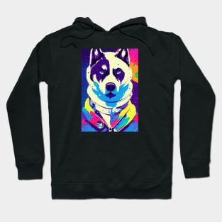 Astronaut husky portrait Hoodie